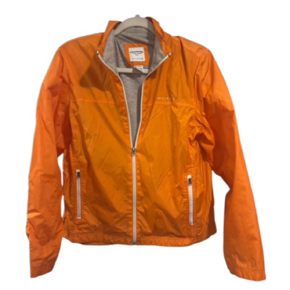 Abercrombie and Fitch Orange Gym Issue 092 Windbreaker Jacket Womens Small